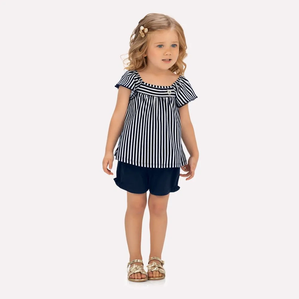 Conjunto Infantil Menina Listras Milon