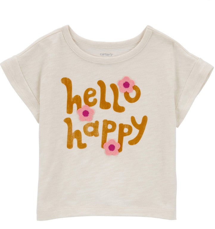Camiseta de Manga Curta Hello Happy Carter's
