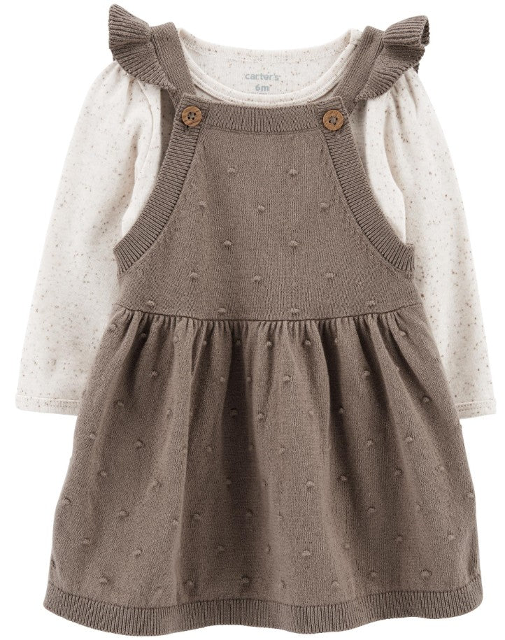 Conjunto Body e Vestido Nude Carter's