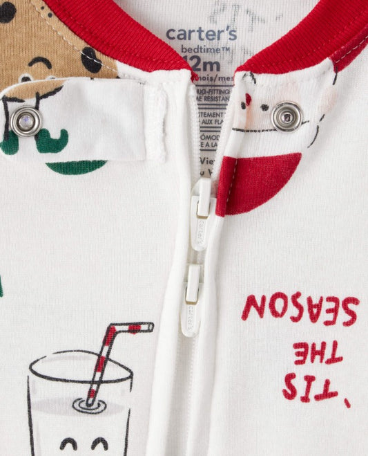 Pijama Algodão Natal Branco Carter's