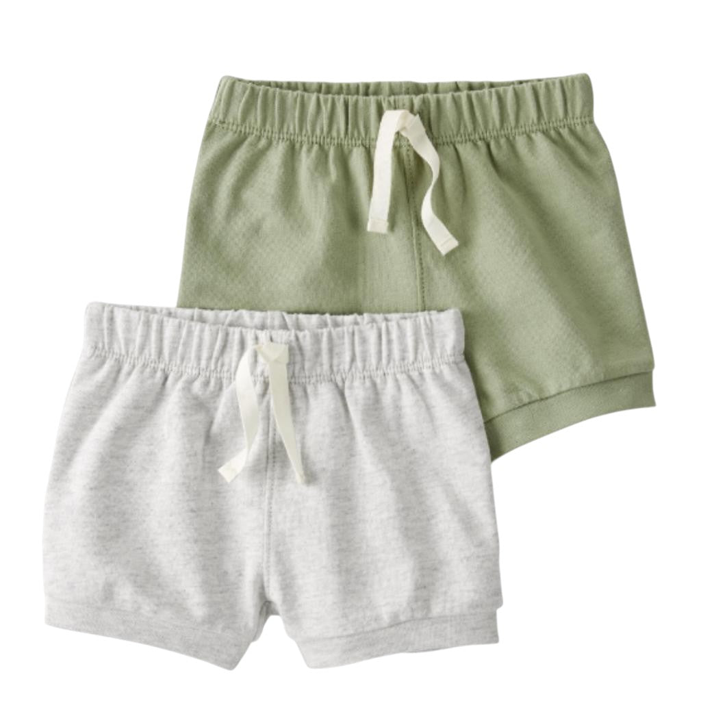 Conjunto 2 Shorts Cinza e Verde Carter's