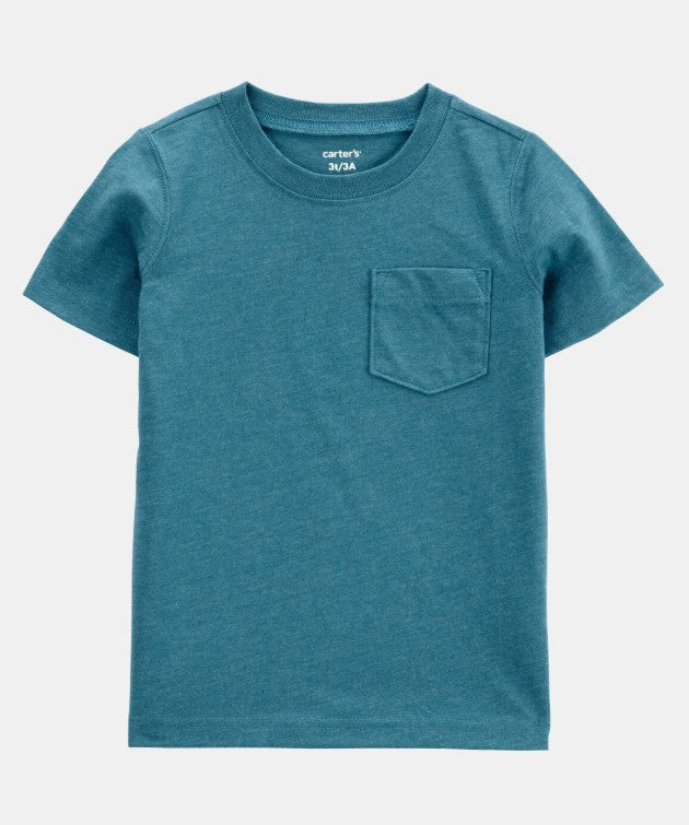 Camiseta Verde Azulado Bolso Carter's