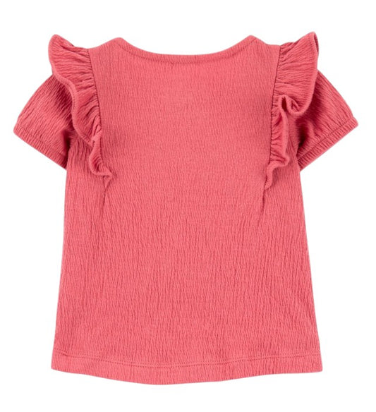 Conjunto de Gaze Botões na Frente Vermelho Carter's