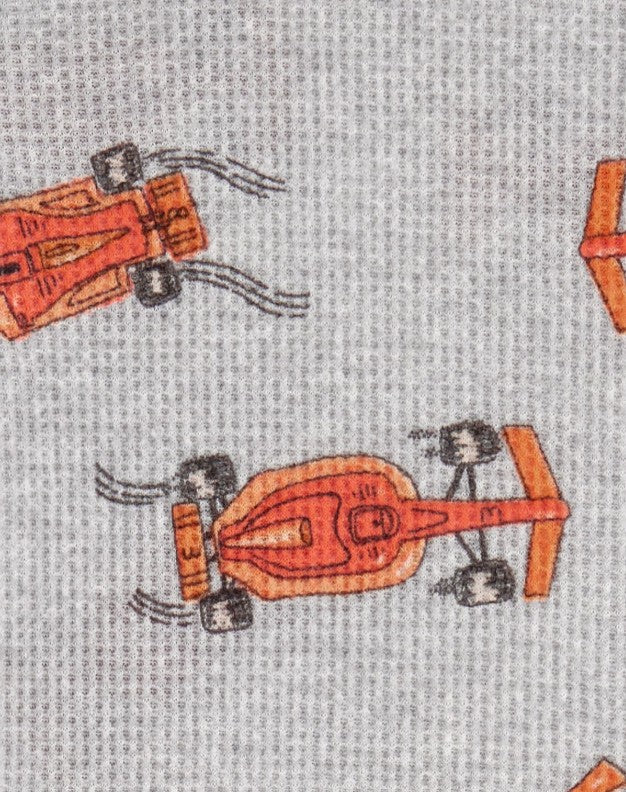 Pijama de Tricô Waffle Estampa de Carro de Corrida Carter's