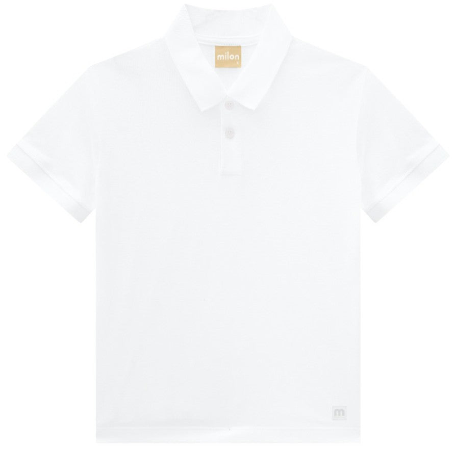 Camiseta Polo Branca Milon
