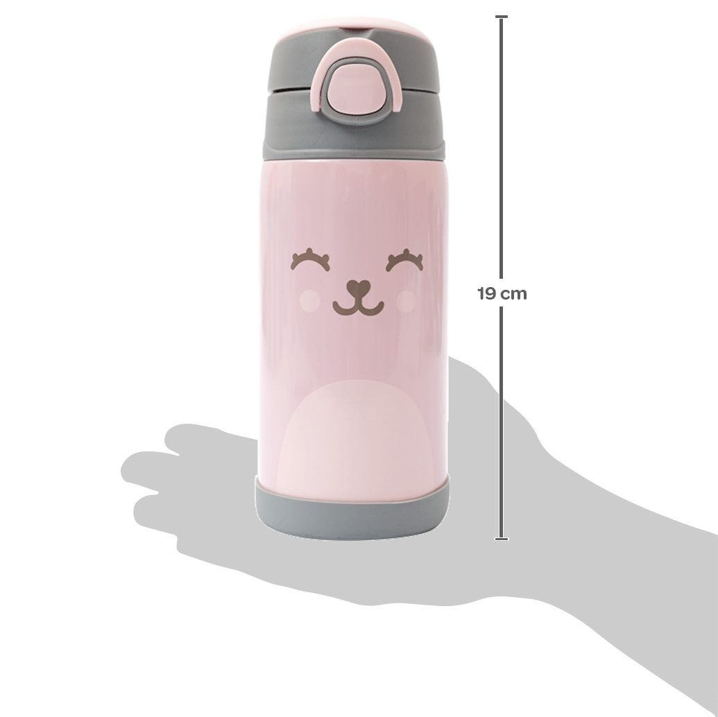 Copo Térmico Parede Dupla Gumy Rosa Buba