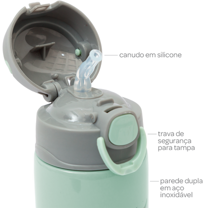 Copo Térmico Parede Dupla Gumy Verde Buba