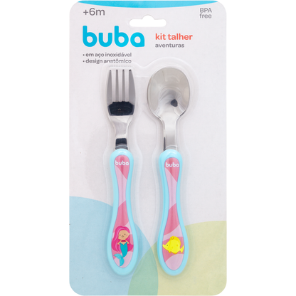 Kit Talheres Aventuras Sereia Buba