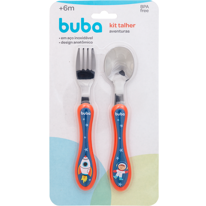 Kit Talheres Aventuras Astronauta Buba