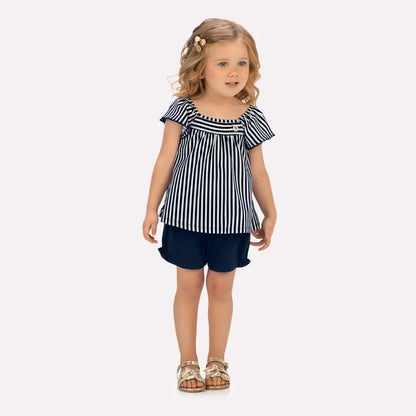 Conjunto Infantil Menina Listras Milon