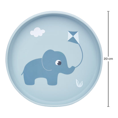 Prato em Silicona com Ventosa Cloudy Azul Buba