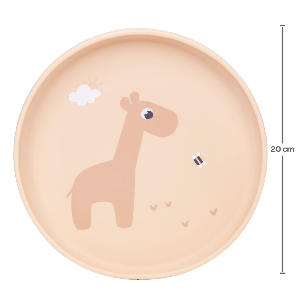Prato em Silicona com Ventosa Cloudy Bege Buba