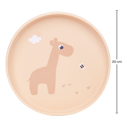 Prato em Silicona com Ventosa Cloudy Bege Buba