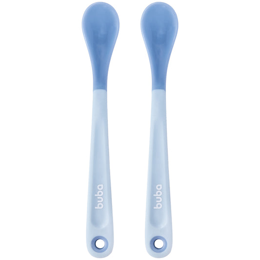 Kit Colheres Termossensíveis Azul Buba