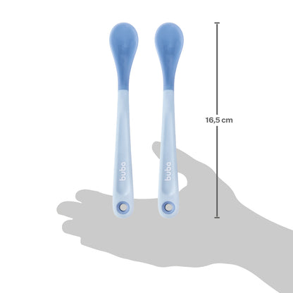Kit Colheres Termossensíveis Azul Buba