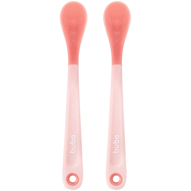 Kit Colheres Termossensíveis Rosa Buba