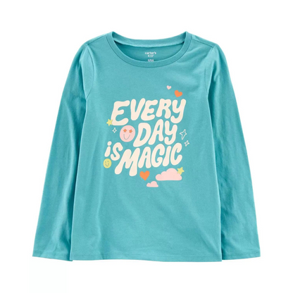 Camiseta Manga Longa Every Day Magic Carter's