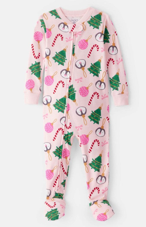 Pijama Algodão Natal Rosa Carter's