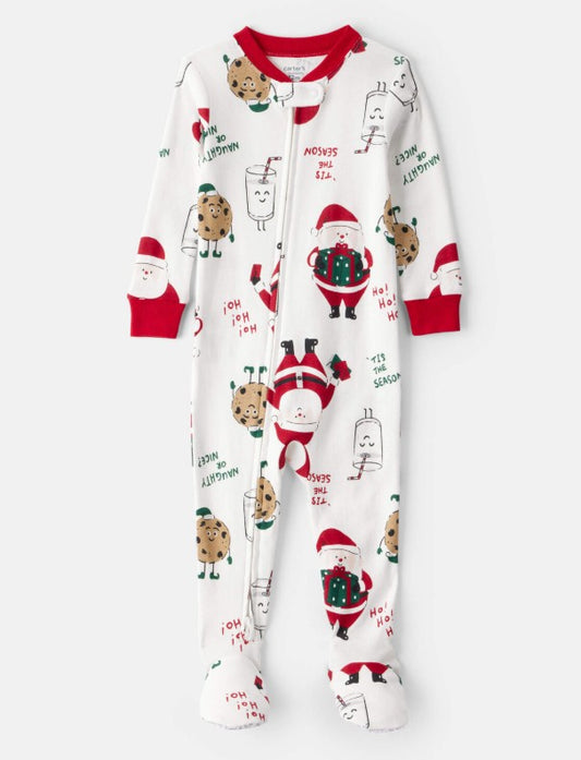 Pijama Algodão Natal Branco Carter's