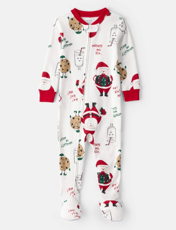 Pijama Algodão Natal Branco Carter's
