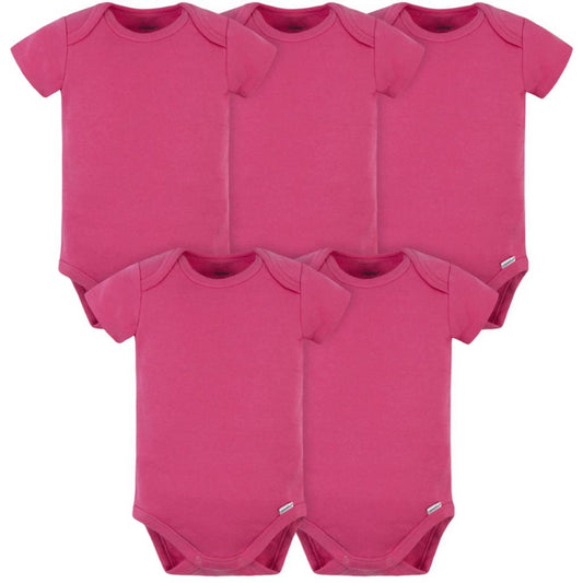 Body Manga Curta Rosa Escuro Gerber