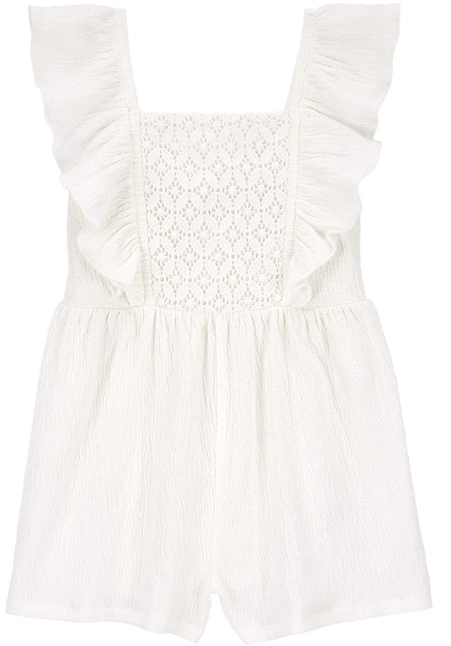 Romper Branco Com Renda Carter's