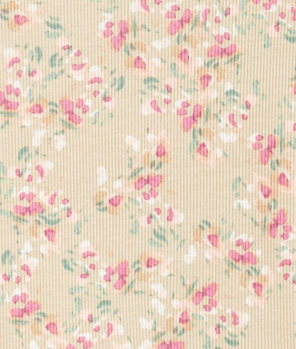 Camiseta Manga Curta Algodão Rib Floral Oshkosh