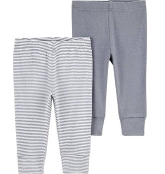 Conjunto Calça Cinza e Listras Carter's