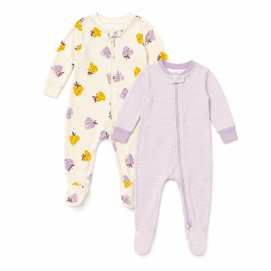 Conjunto Pijama Morango e Listras Carter's