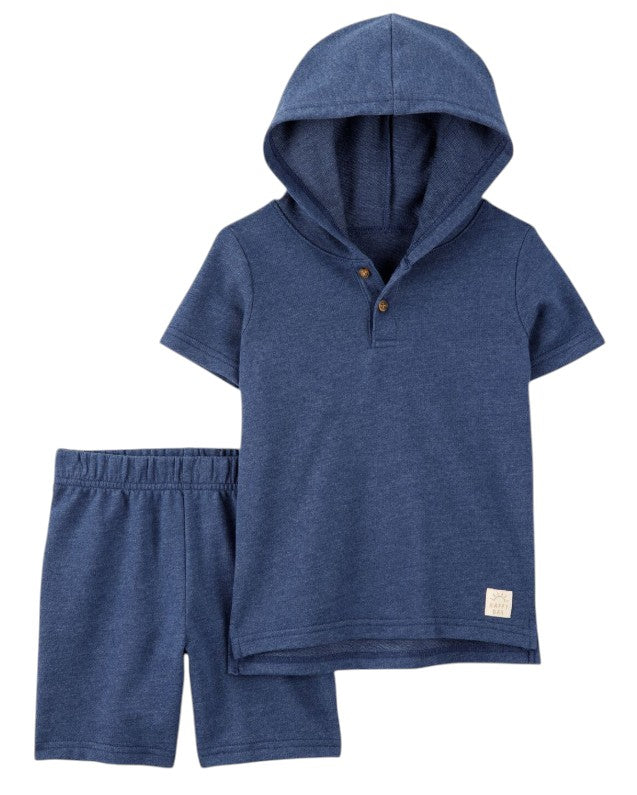 Conjunto de Henley & Short com Capuz Carter's