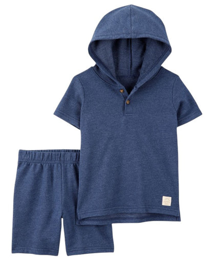 Conjunto de Henley & Short com Capuz Carter's