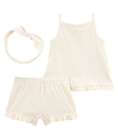 Conjunto de Roupa de Coração de Pointelle Carter's