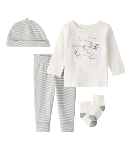 Conjunto Avião e Listras Carter's