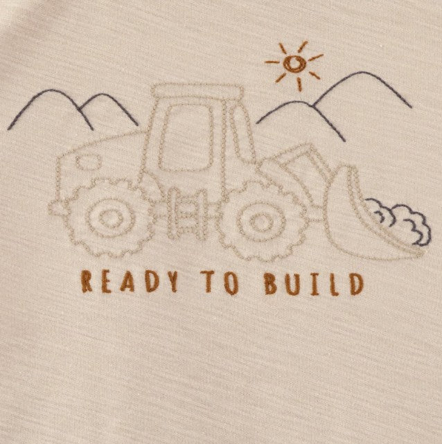 Conjunto Nude e Cinza Escavadeira Carter's