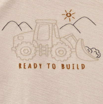 Conjunto Nude e Cinza Escavadeira Carter's