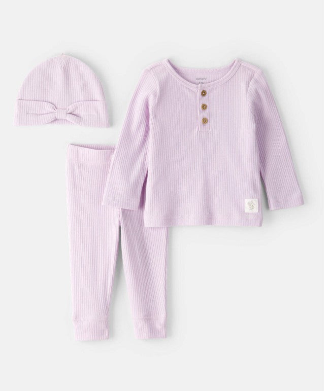 Conjunto Canelado Roxo Carter's