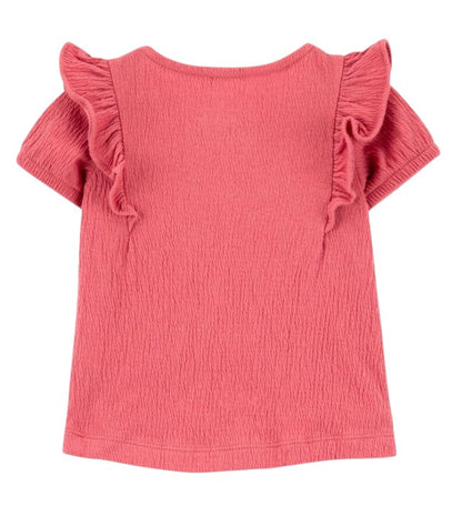 Conjunto de Gaze Botões na Frente Vermelho Carter's