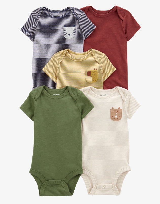 Conjunto Body Animais e Listras Carter's