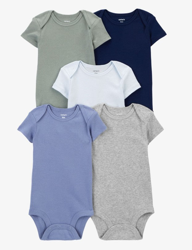 Conjunto Body Manga Curta Tons Neutros Carter's