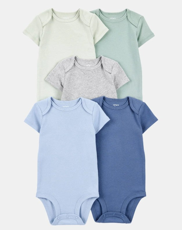 Conjunto Body Manga Curta Tons Neutros Carter's