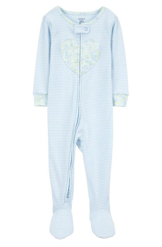 Pijama de Algodão Listrado com Coração Carter's