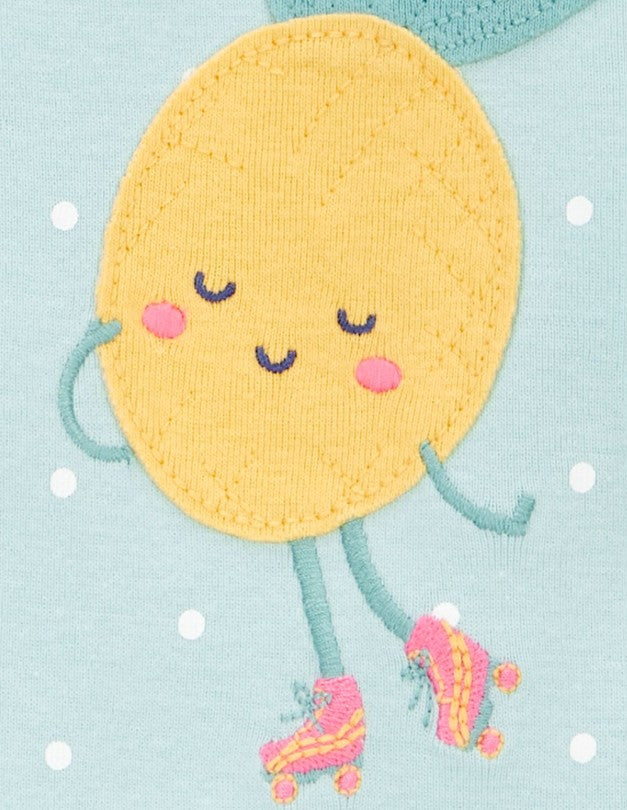 Pijama de Algodão com Abacaxi e Bolinhas Carter's