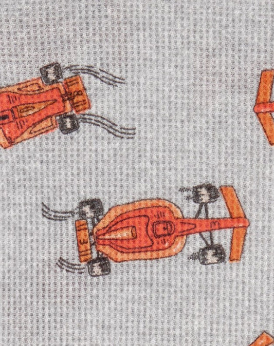 Pijama de Tricô Waffle Estampa de Carro de Corrida Carter's
