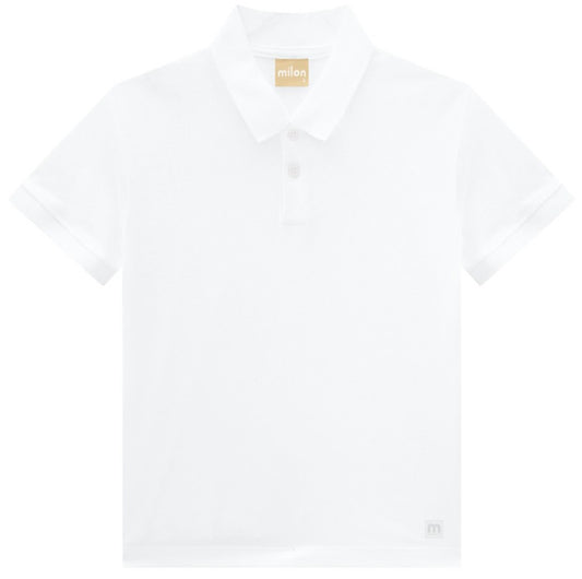 Camiseta Polo Branca Milon