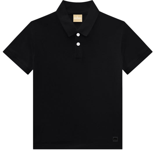 Camiseta Polo Preta Milon