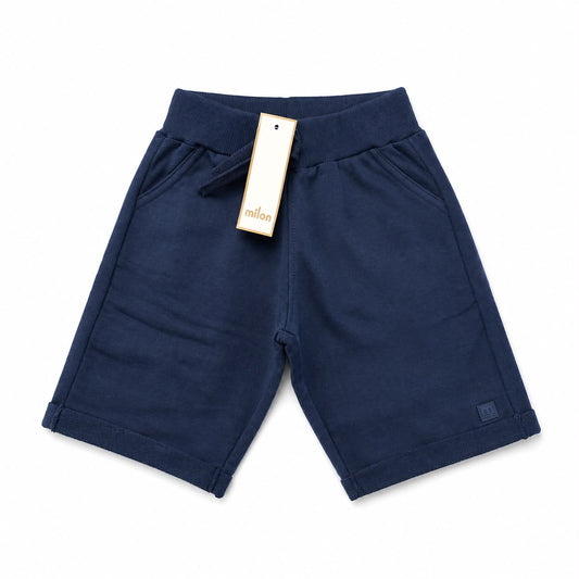 Shorts Moletom Azul Marinho Milon