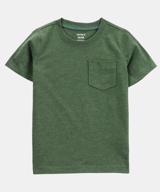 Camiseta Verde Militar Bolso Carter's